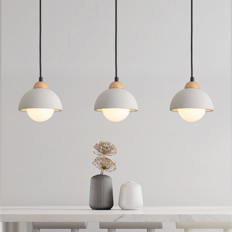 Muto Modern Pendant Light Cement White Bedroom/Kitchen Island
