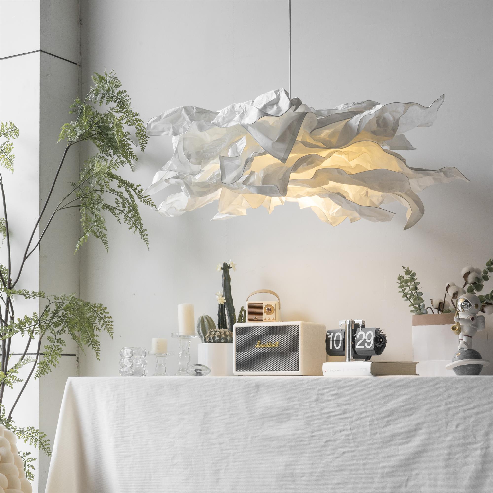 Paper Plug-In Pendant Lamp Pleated Origami Form - Letslighting