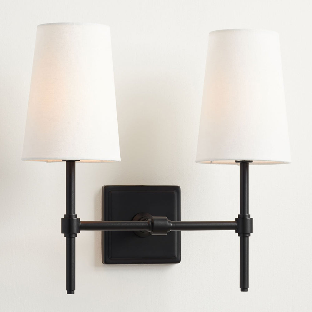 Vicarara Vintage Industrial Brass Fabric Wall Lamp - Letslighting