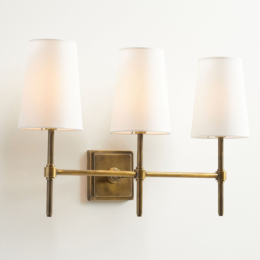 Vicarara Vintage Industrial Brass Fabric Wall Lamp - Letslighting