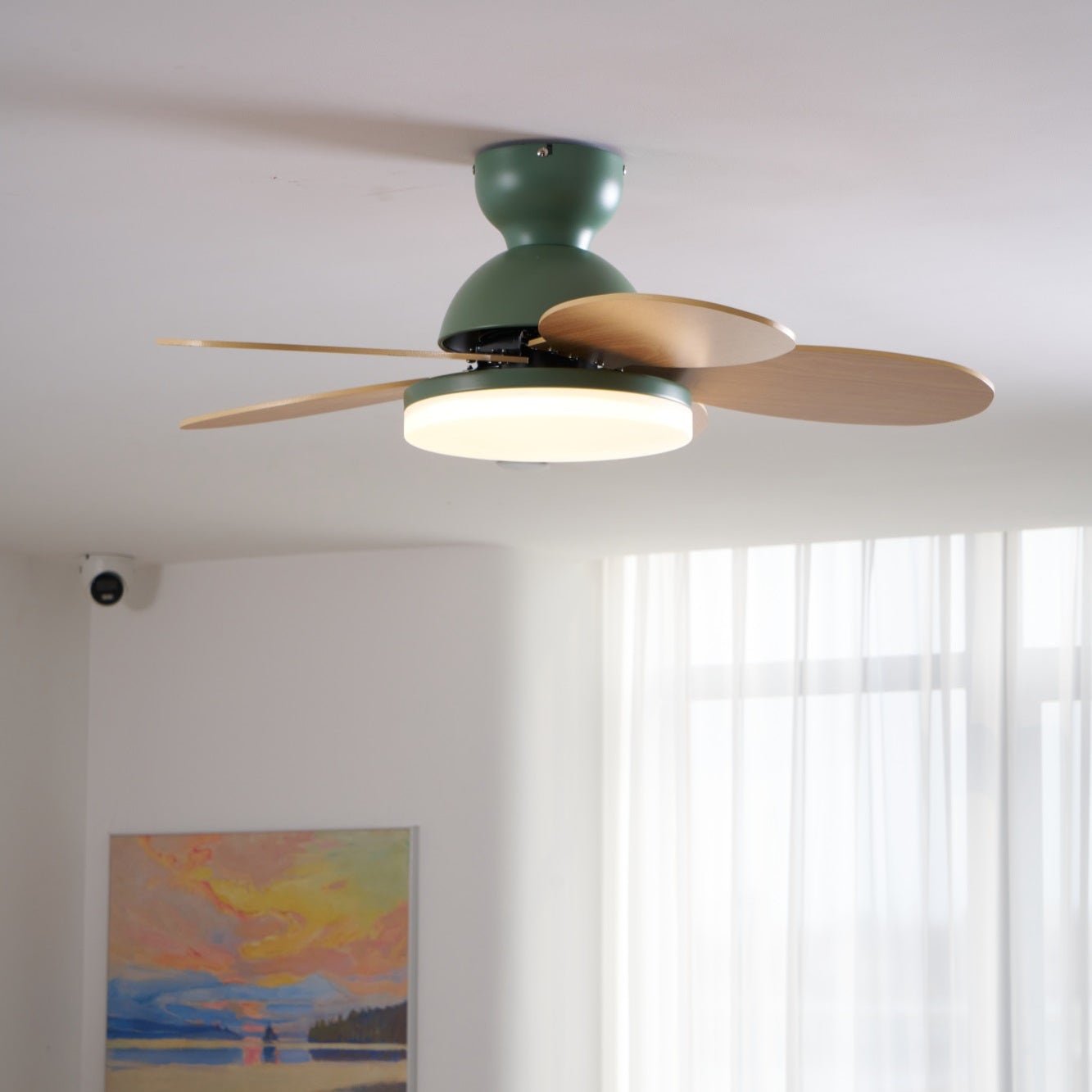Liora Colorful Glass Kids Ceiling Fan Light - Letslighting