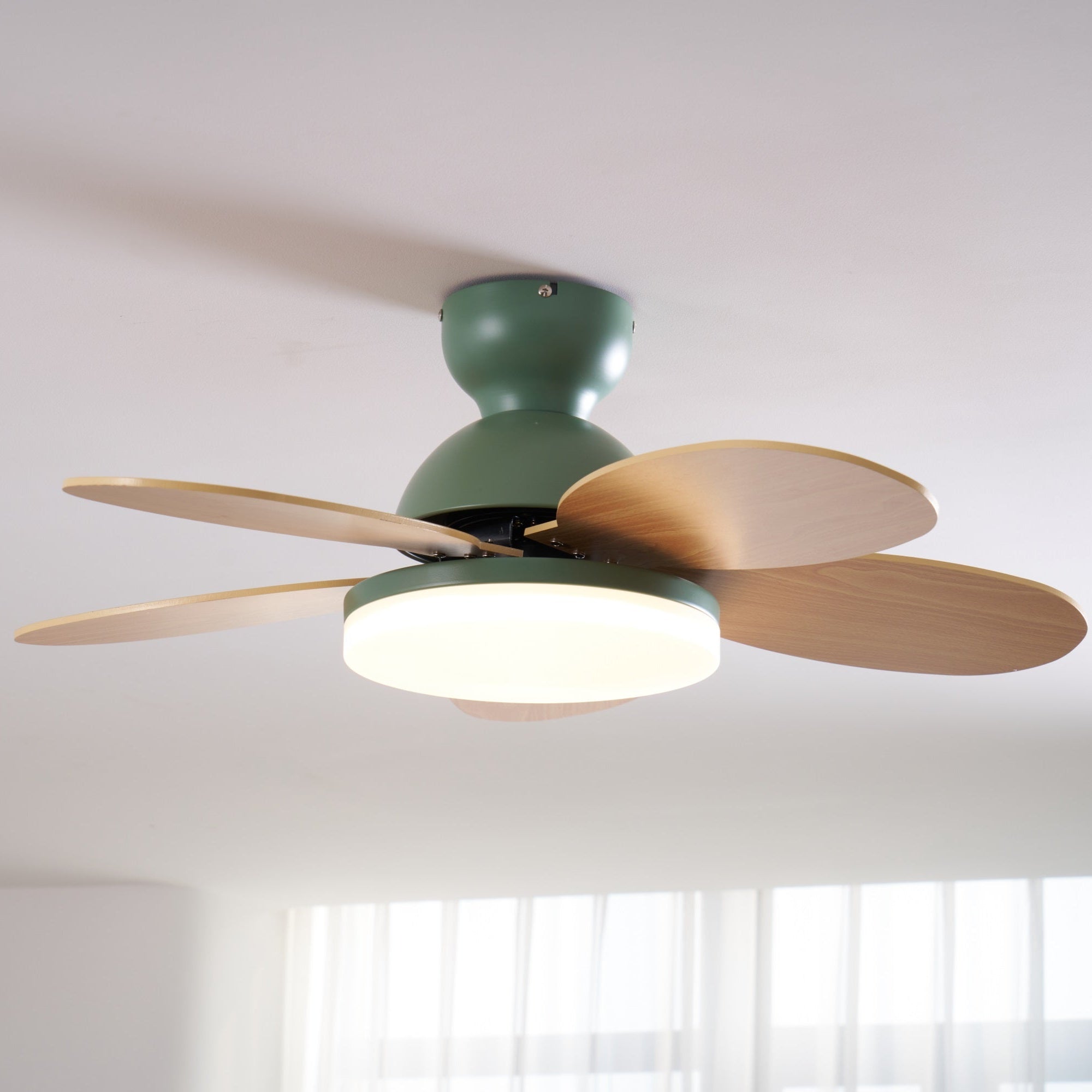 Liora Colorful Glass Kids Ceiling Fan Light - Letslighting