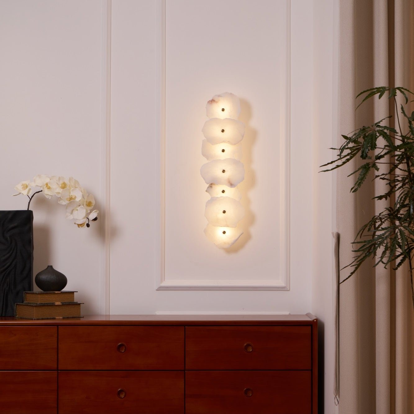 Alaeila Floral Cluster Alabaster Wall Light - Letslighting