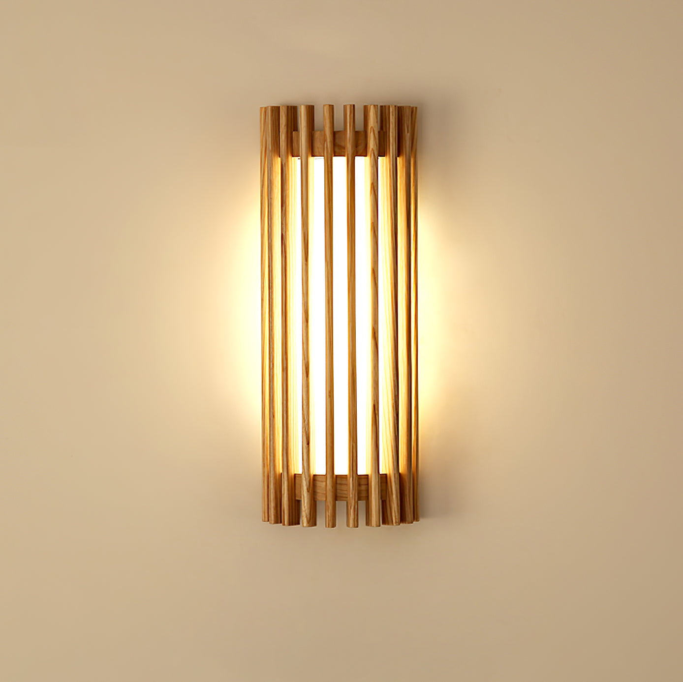 Veyno Wooden Slatted Wall Lamp - Letslighting