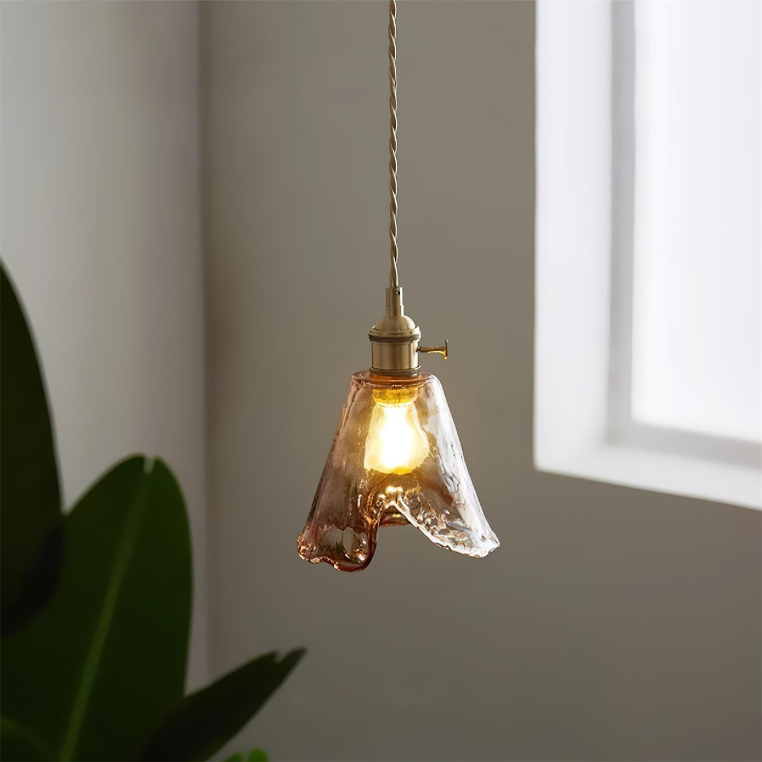 Amberlyn Vintage Amber Glass Pendant Light - Neutralighting
