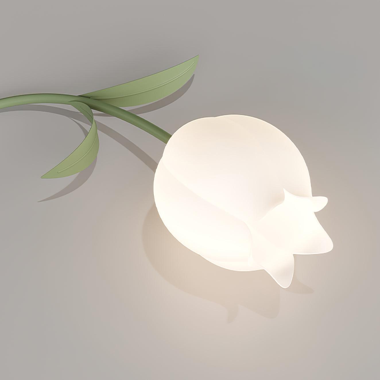 Lustra Ceiling Light Lily Flower Blossom Green Base - Letslighting