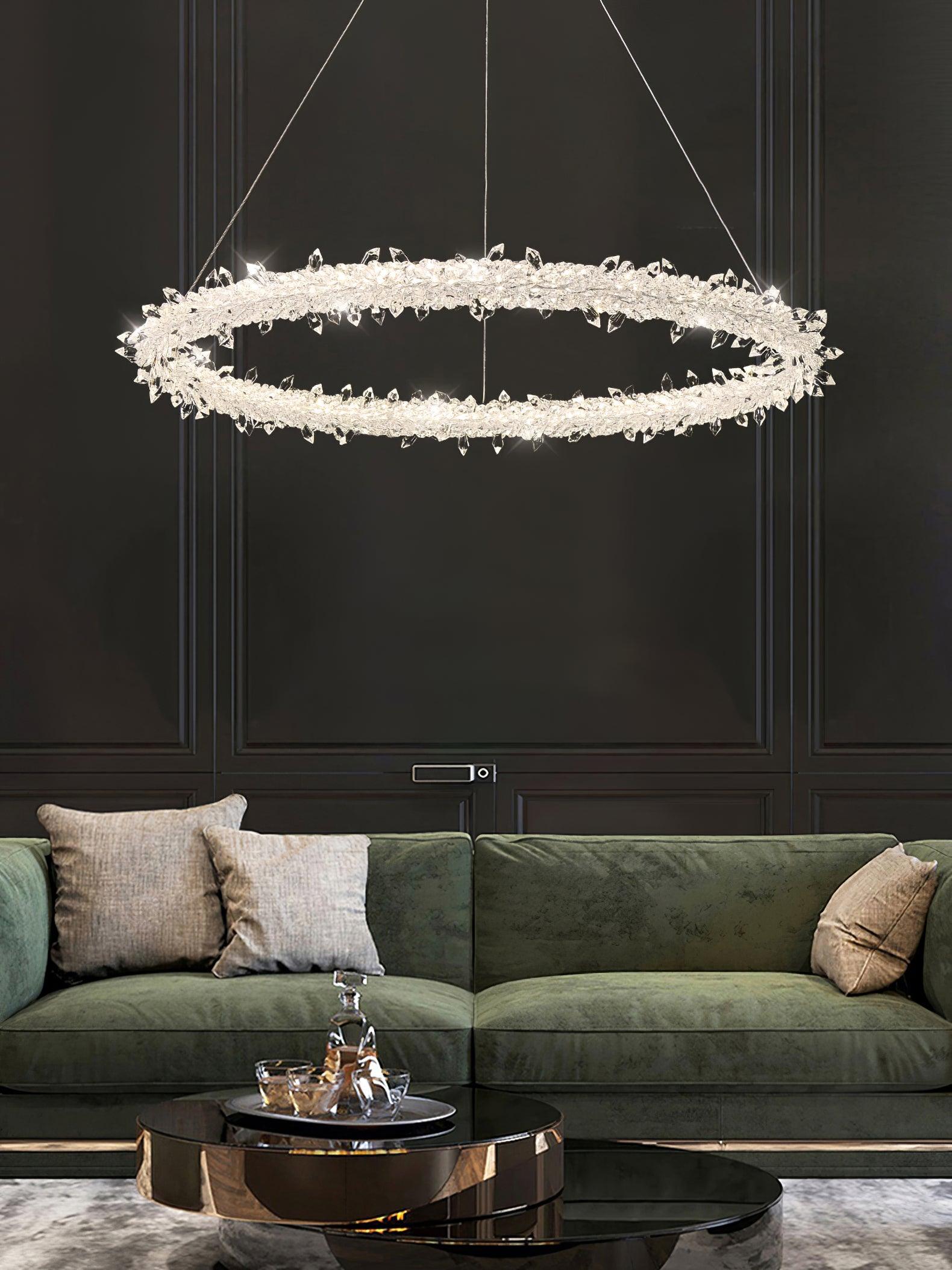 Lustra Chandelier Ring Crystal LED - Letslighting