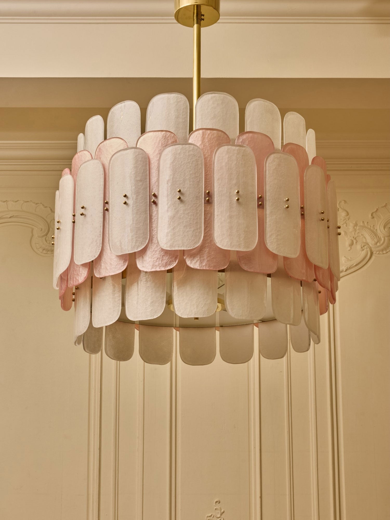 Rosalinne Modern Iron & Glass Chandelier