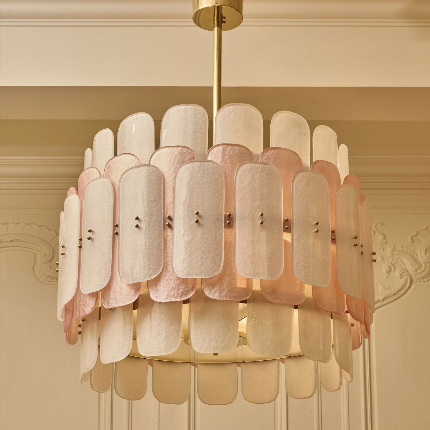 Rosalinne Modern Iron & Glass Chandelier