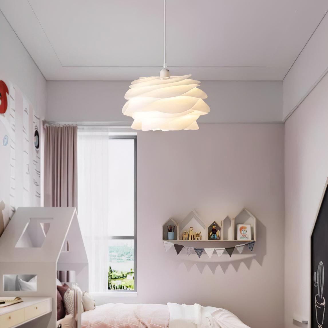 Solara Pendant Lamp PVC Rose Floral Layered Romantic - Letslighting