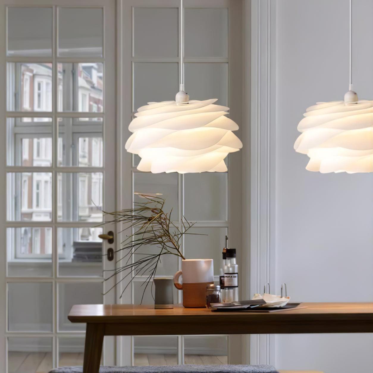 Solara Pendant Lamp PVC Rose Floral Layered Romantic - Letslighting