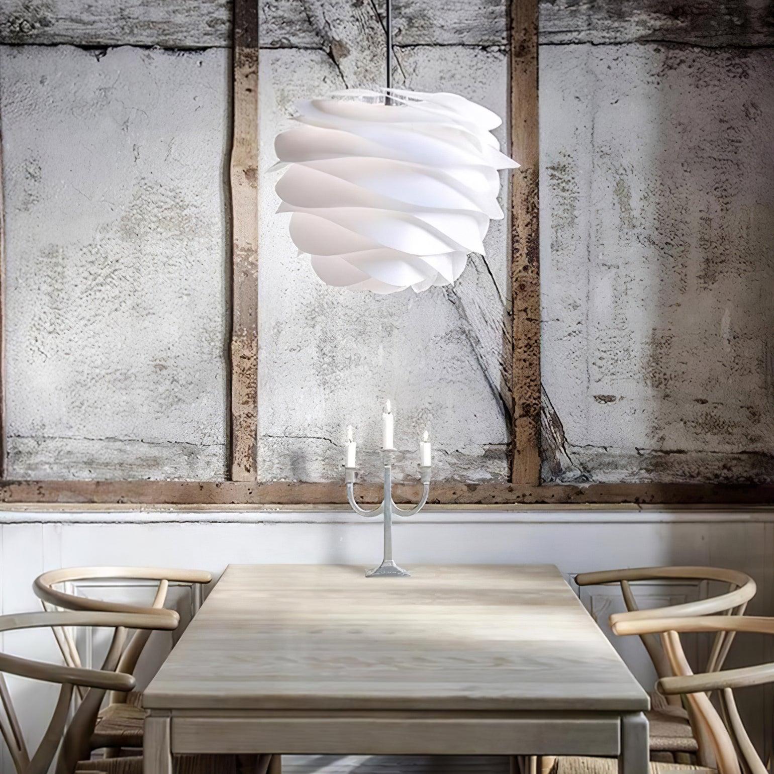 Solara Pendant Lamp PVC Rose Floral Layered Romantic - Letslighting