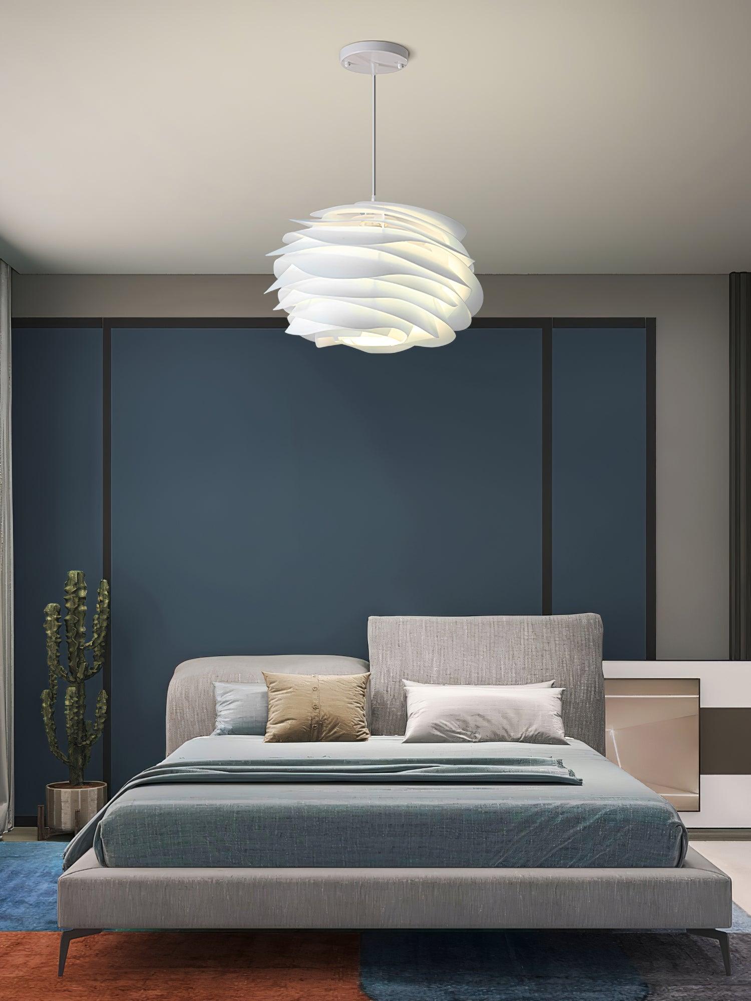 Solara Pendant Lamp PVC Rose Floral Layered Romantic - Letslighting