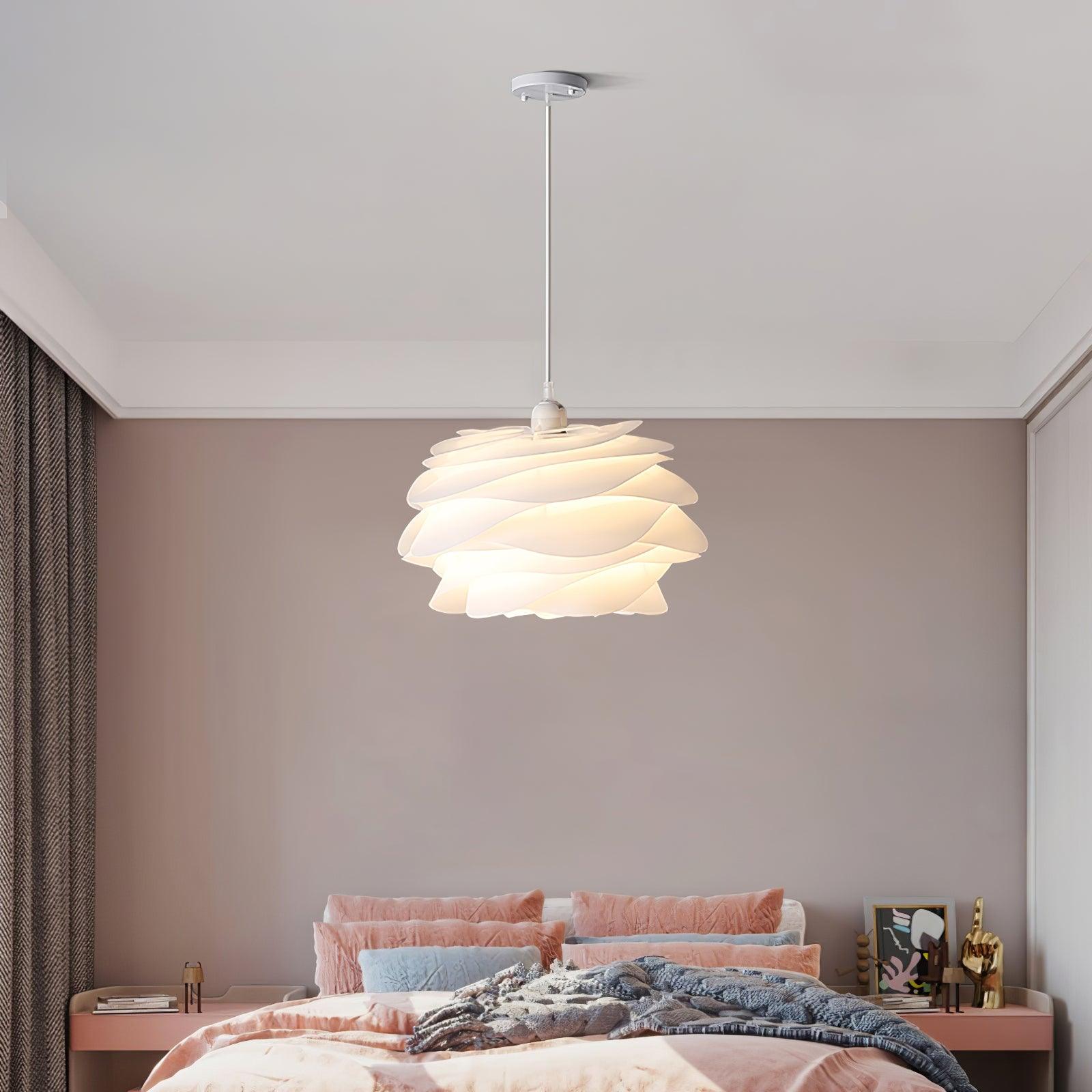 Solara Pendant Lamp PVC Rose Floral Layered Romantic - Letslighting