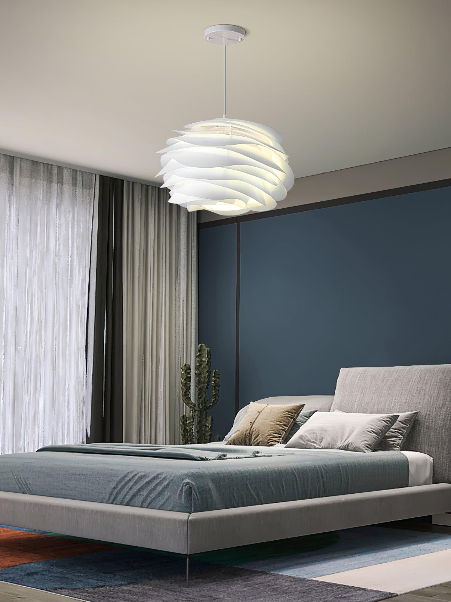 Solara Pendant Lamp PVC Rose Floral Layered Romantic - Letslighting