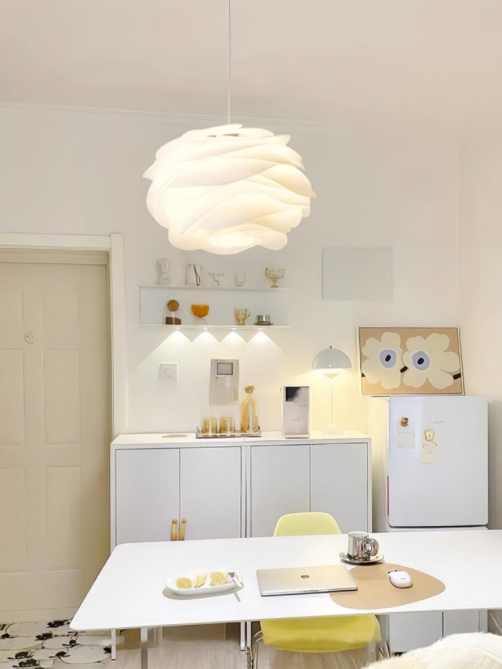 Solara Pendant Lamp PVC Rose Floral Layered Romantic - Letslighting