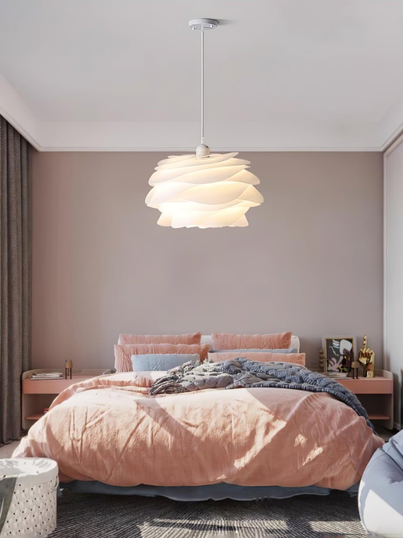 Solara Pendant Lamp PVC Rose Floral Layered Romantic - Letslighting