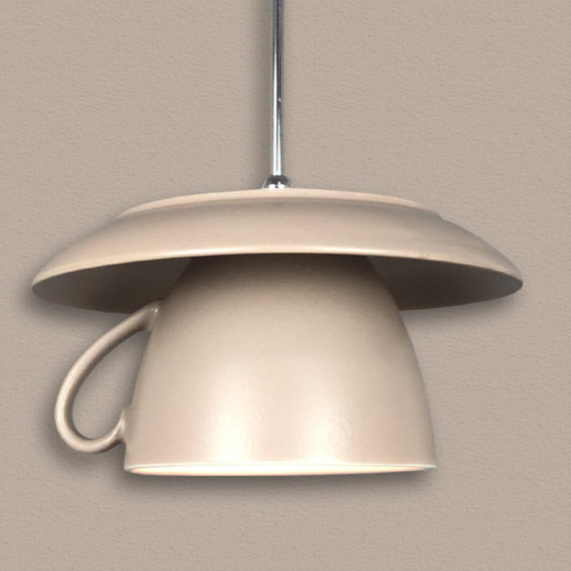 Valentina Pop Art Cup Ceramic LED Pendant Light Study Bedroom