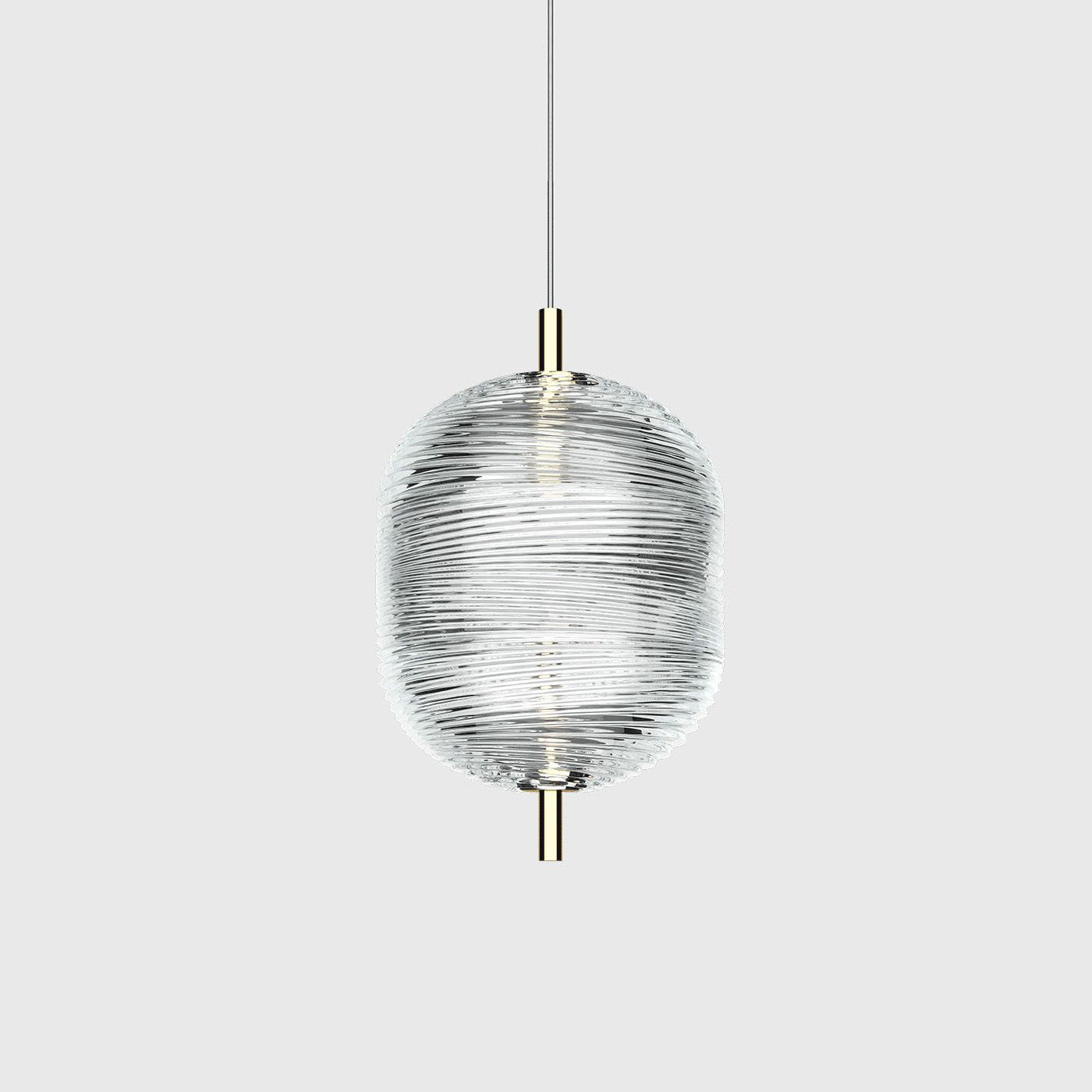 Valentina Designer Art Modern Pendant Light, Black/Gold
