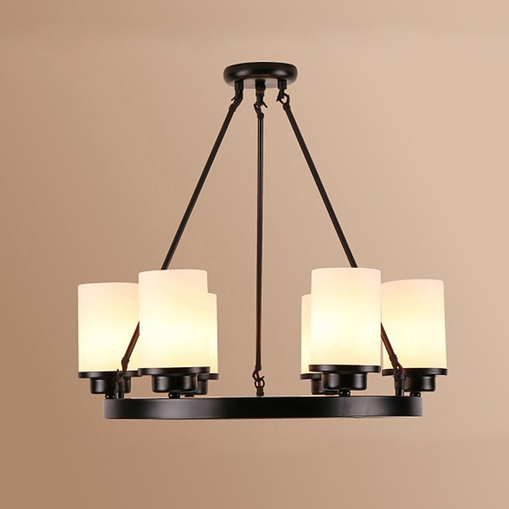 Silva Retro Black Metal/Glass Chandelier for Living Room