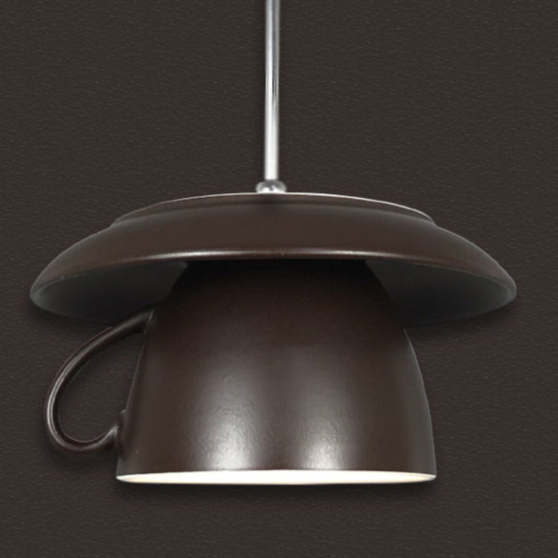 Valentina Pop Art Cup Ceramic LED Pendant Light Study Bedroom