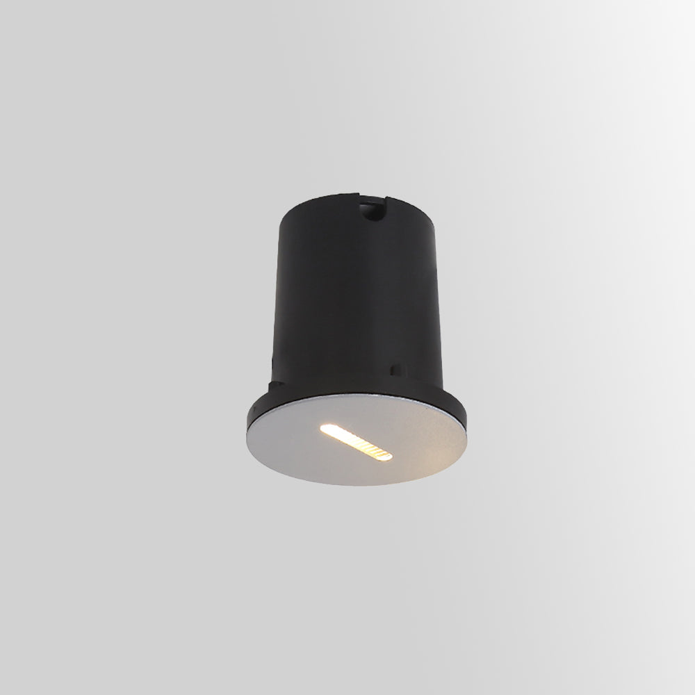 Ray Modern Metal Square/Circular Outdoor Deck/Step Light, Black