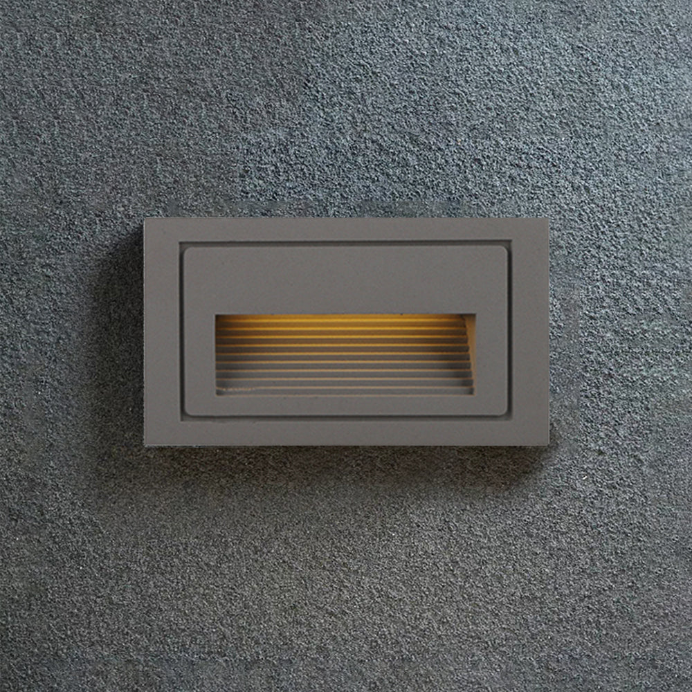 Ray Modern Metal Square Outdoor Deck/Step Light, Black
