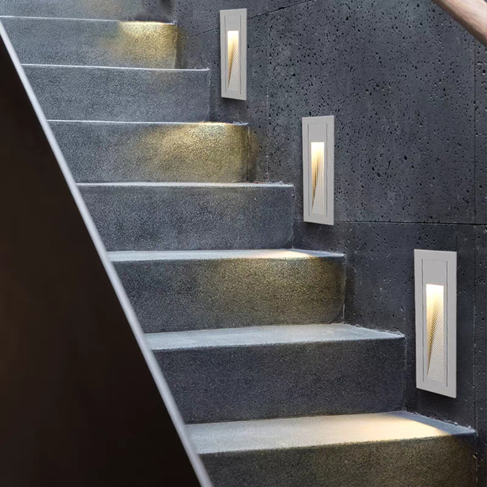 Ray Modern Metal Square Outdoor Deck/Step Light, Black