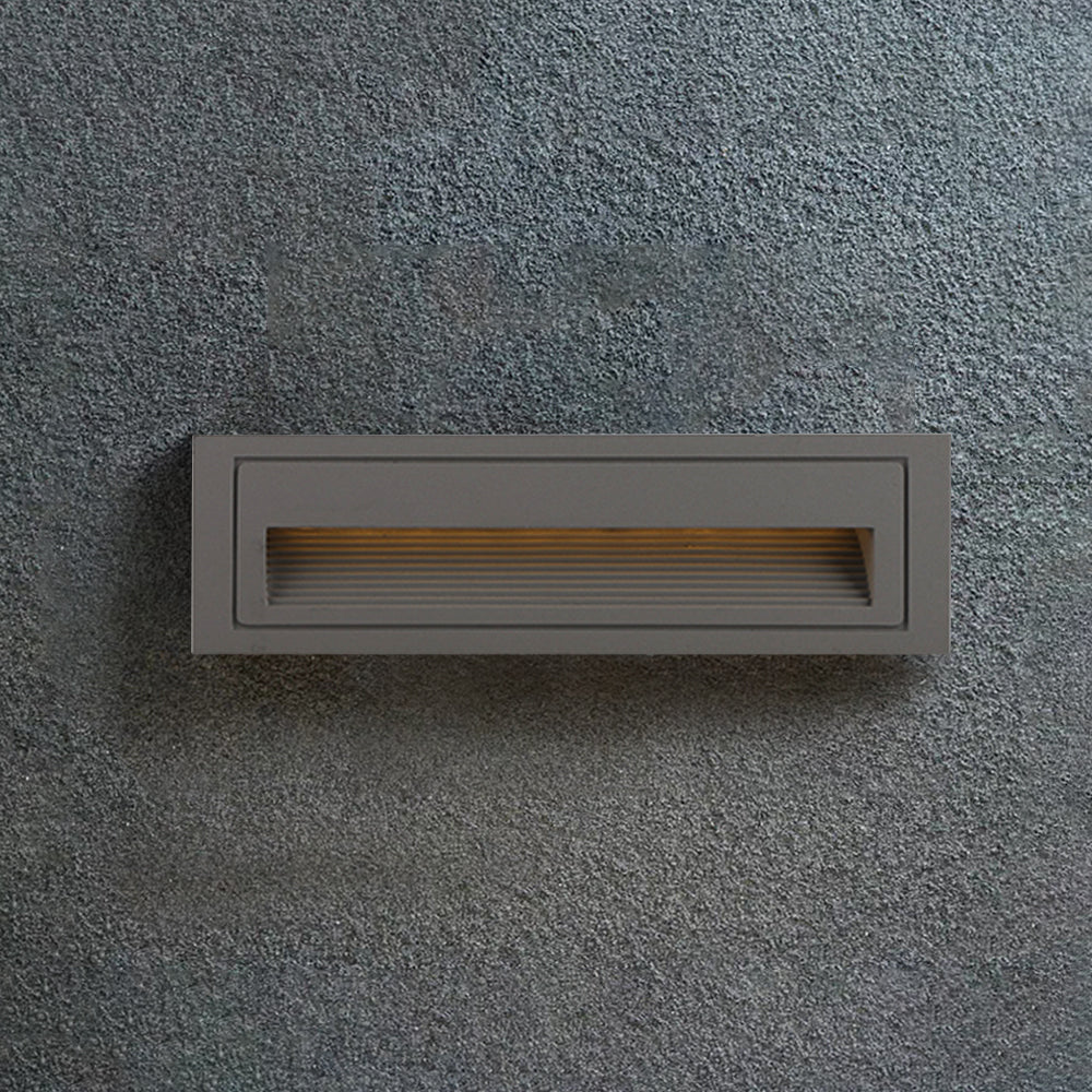 Ray Modern Metal Square Outdoor Deck/Step Light, Black