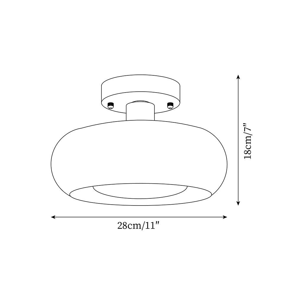 Aveline Glass Ceiling Light - Letslighting