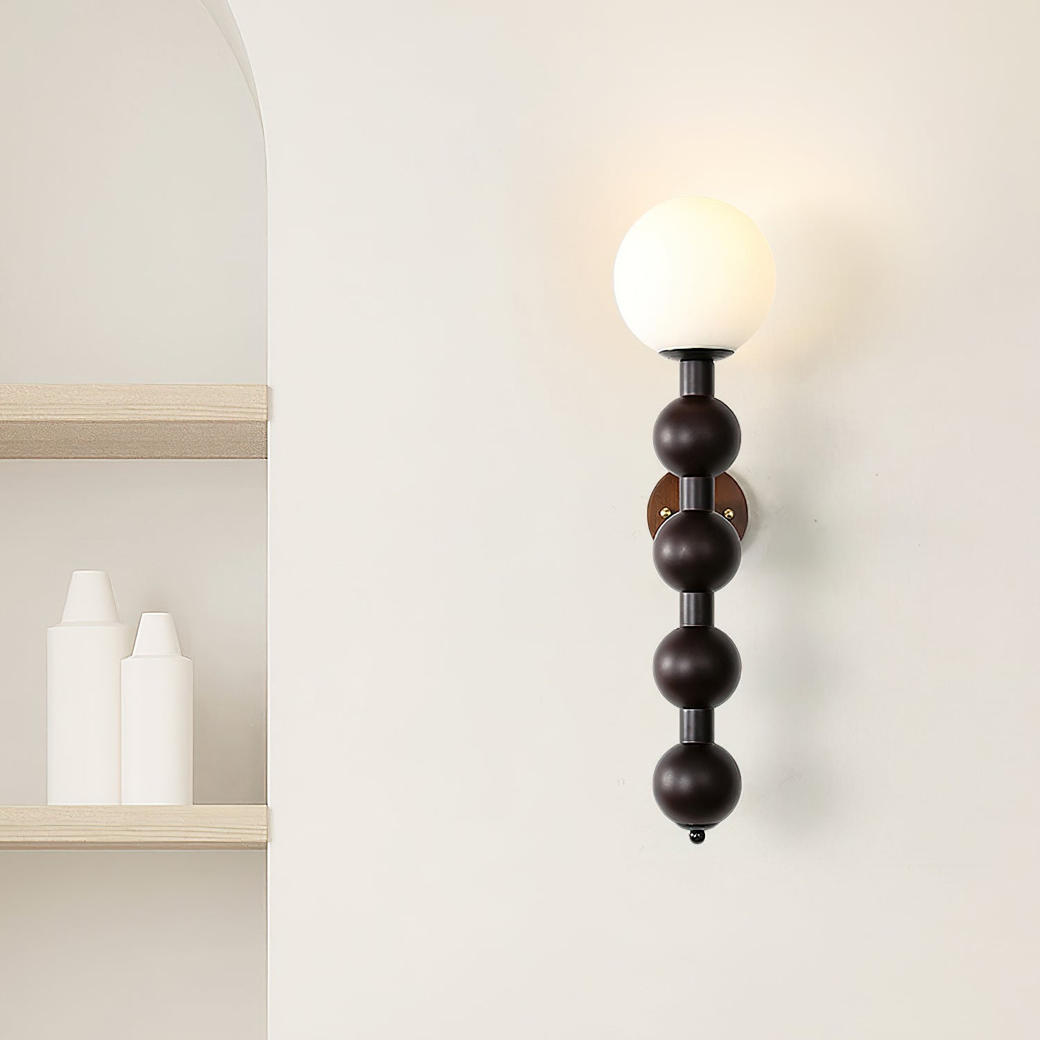 Wall Lamp Gourd in Wood and Glass Modern Style - Letslighting
