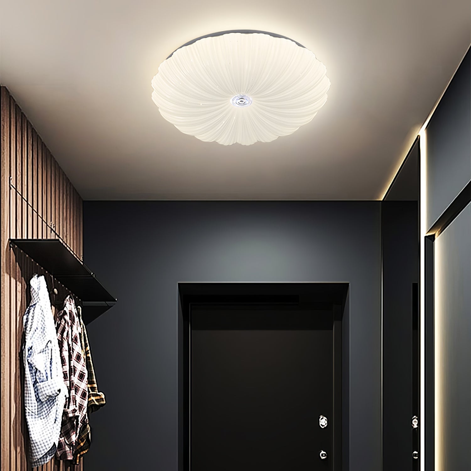 Coloria Nordic Art Shell Round Ceiling Lamp - Letslighting