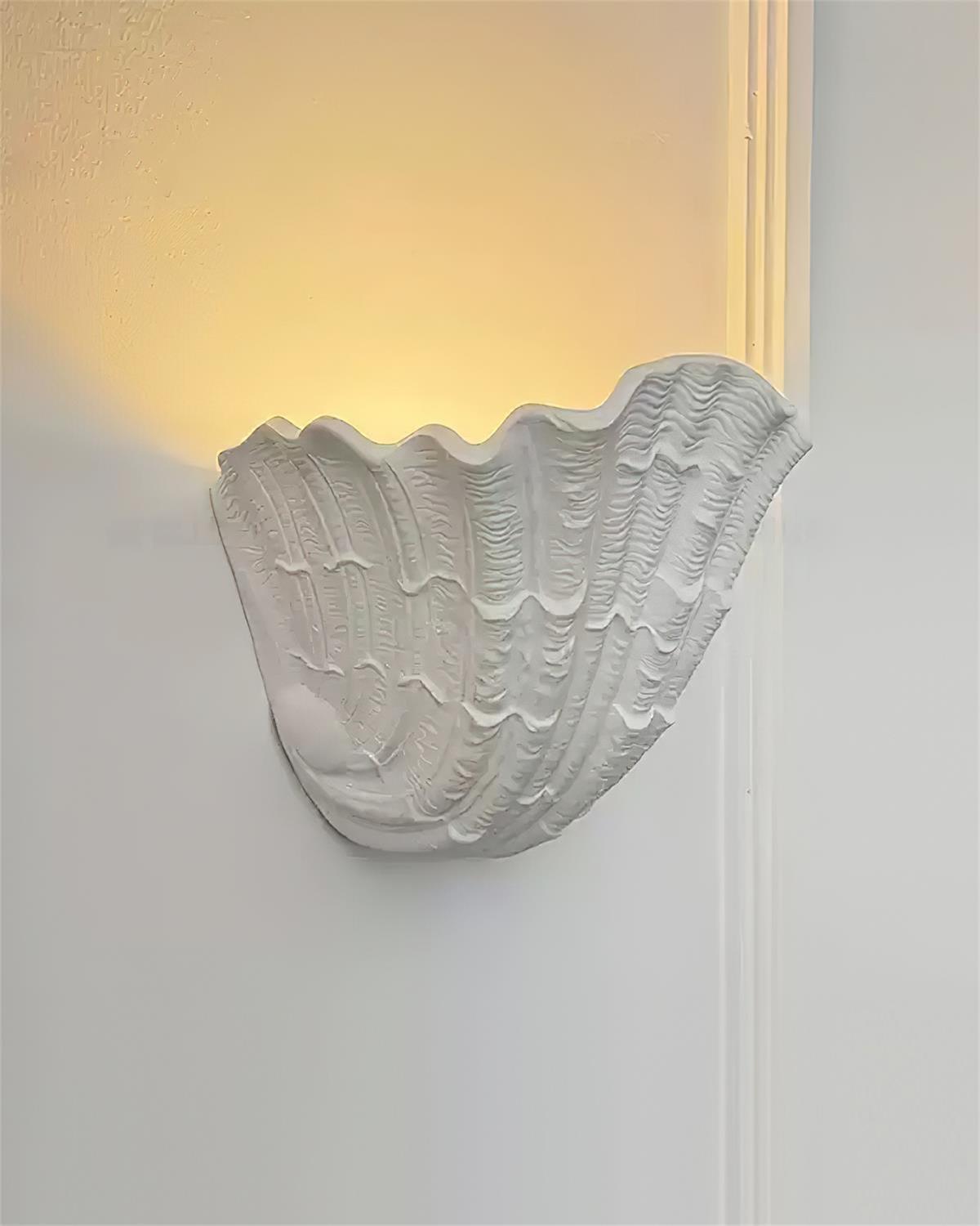 Applique Murale Coquille Plâtre Coquillage Forme Artistique - Neutralighting
