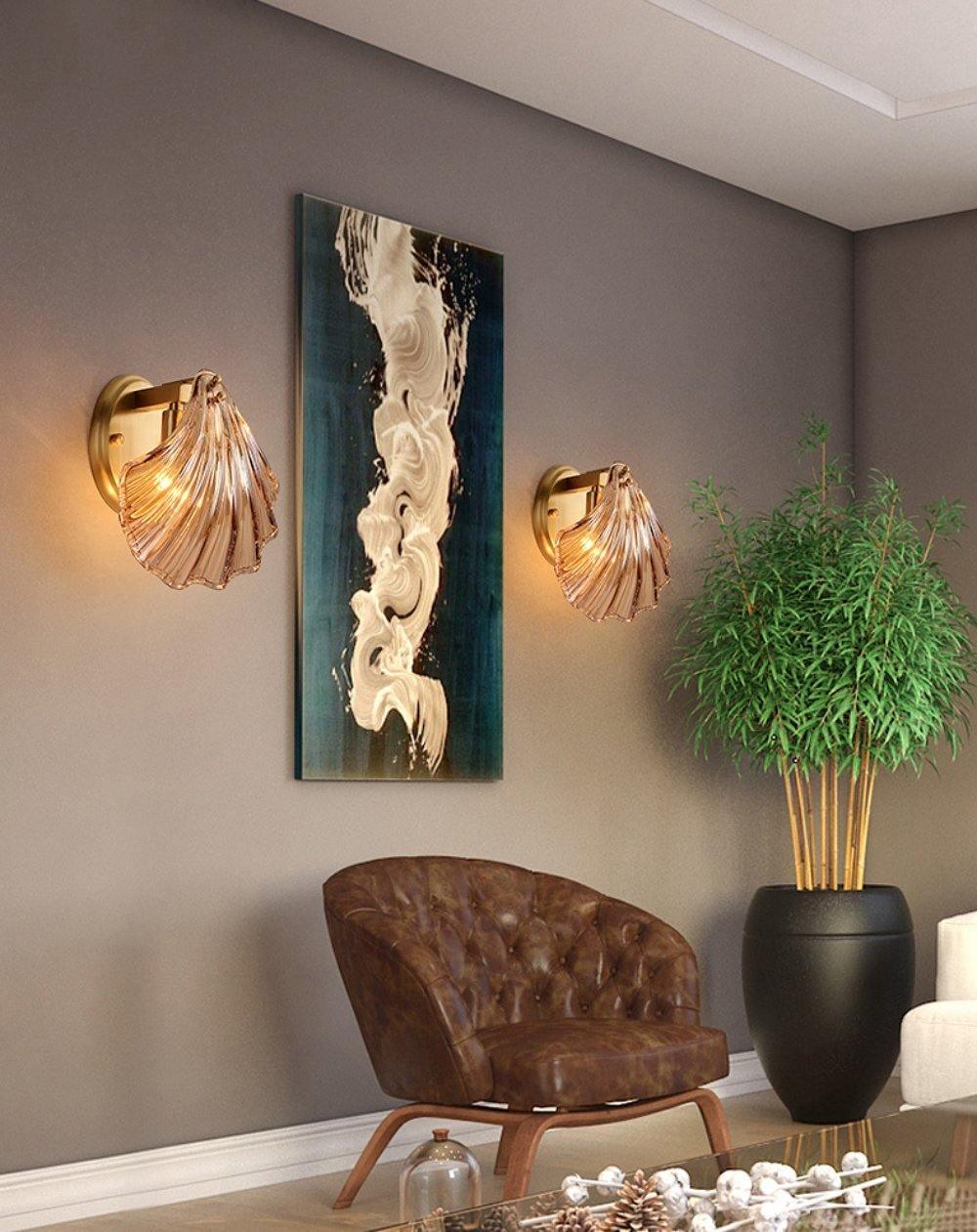 Respected Applique Murale en Verre et Laiton Premium - Neutralighting