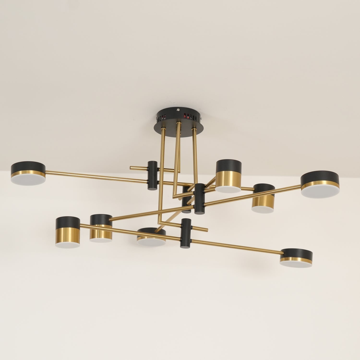Lustra Chandelier Black Gold Spider Arms - Letslighting