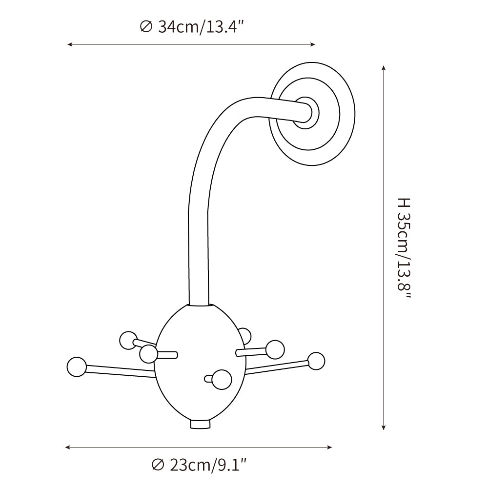 Sputnik Wall Coat Rack Colorful Hooks Modern Hallway - Letslighting