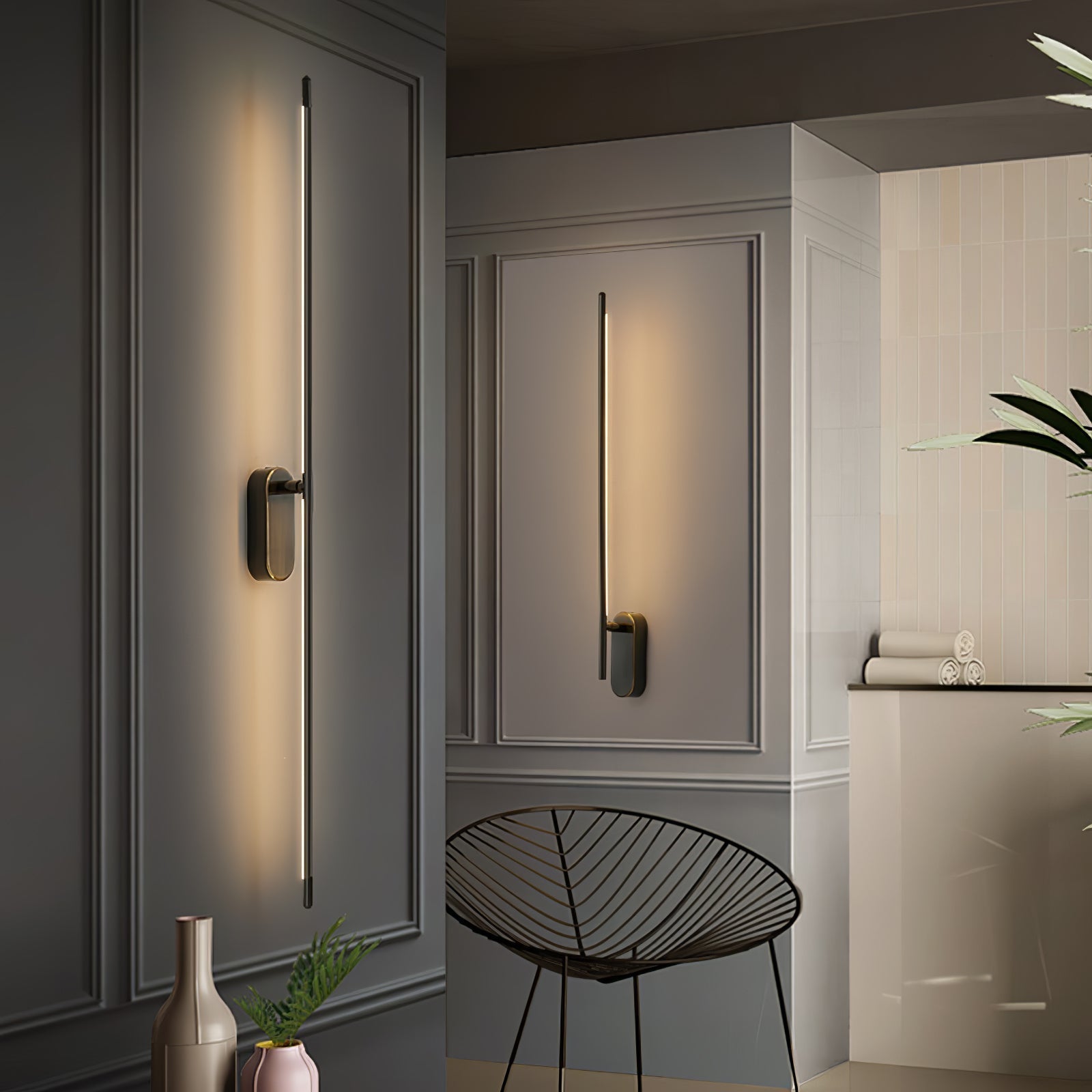 Marissa Applique Murale Bâton Laiton - Neutralighting