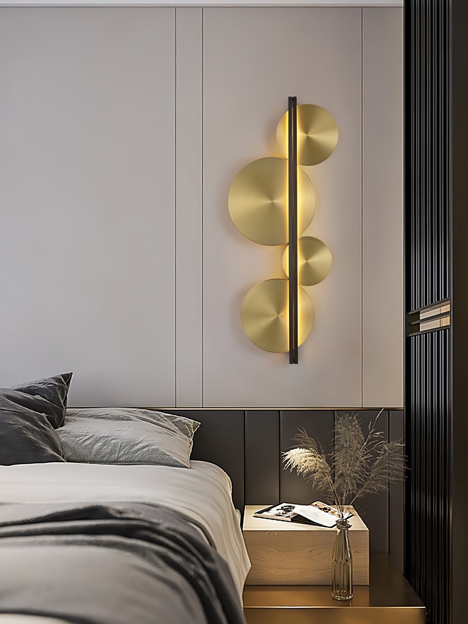 Lustra Applique Murale Dorée Circulaire Sculpturale - Neutralighting