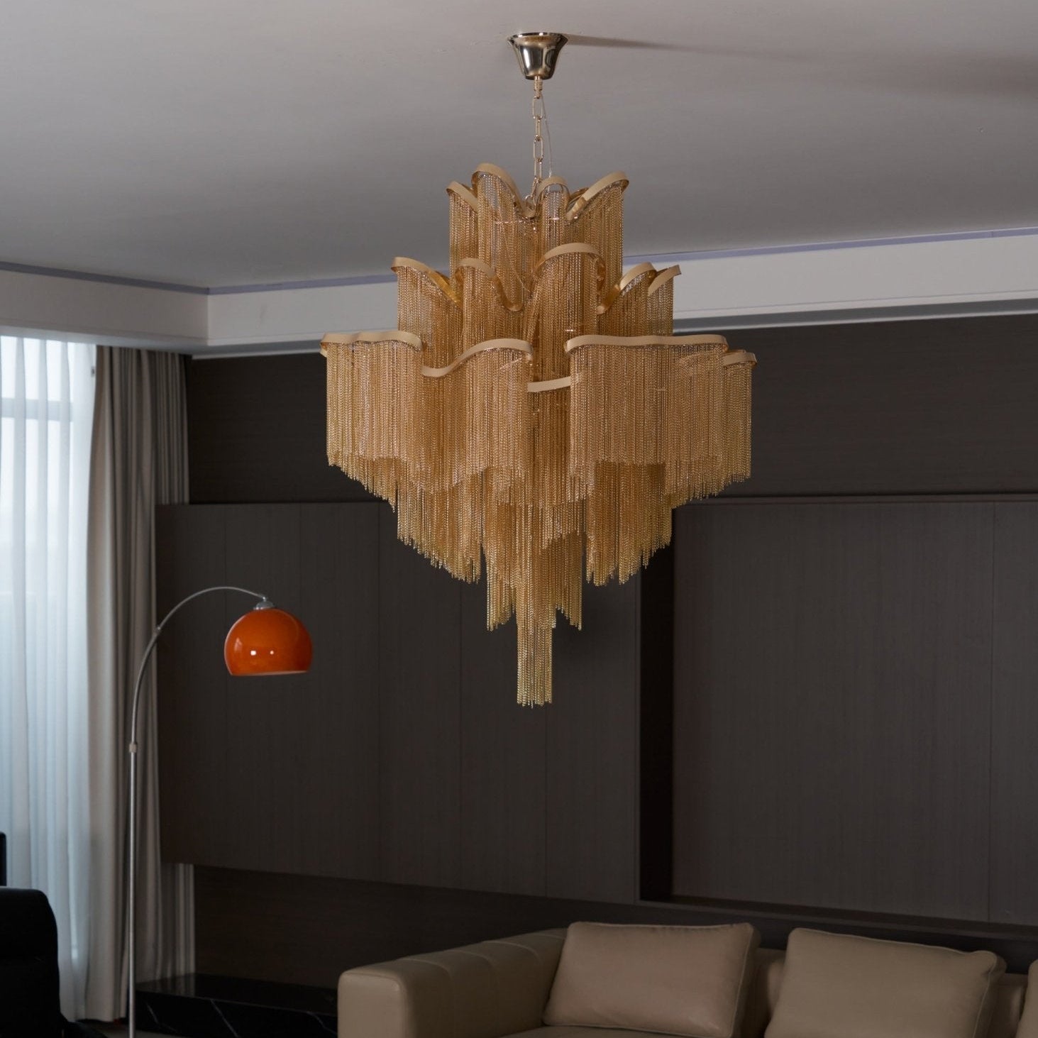 Lustra Pendant Lamp Stream Chain Nickel - Letslighting