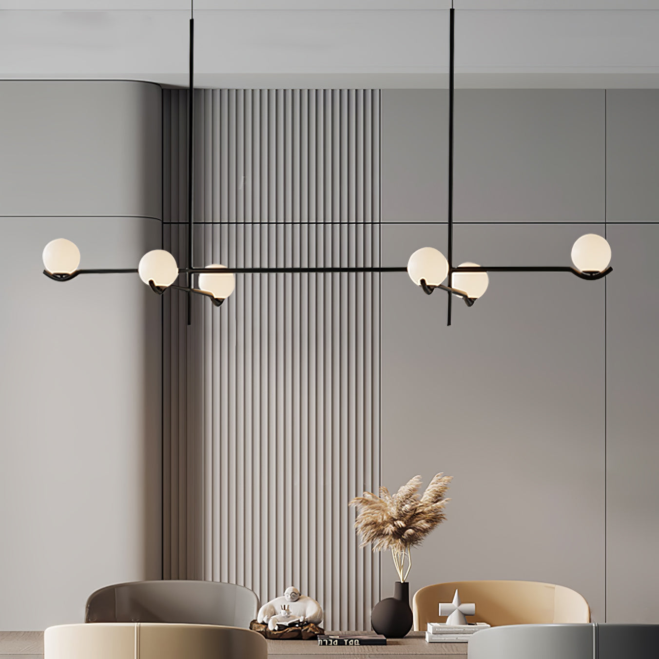 Fayno White Globe Chandelier - Neutralighting