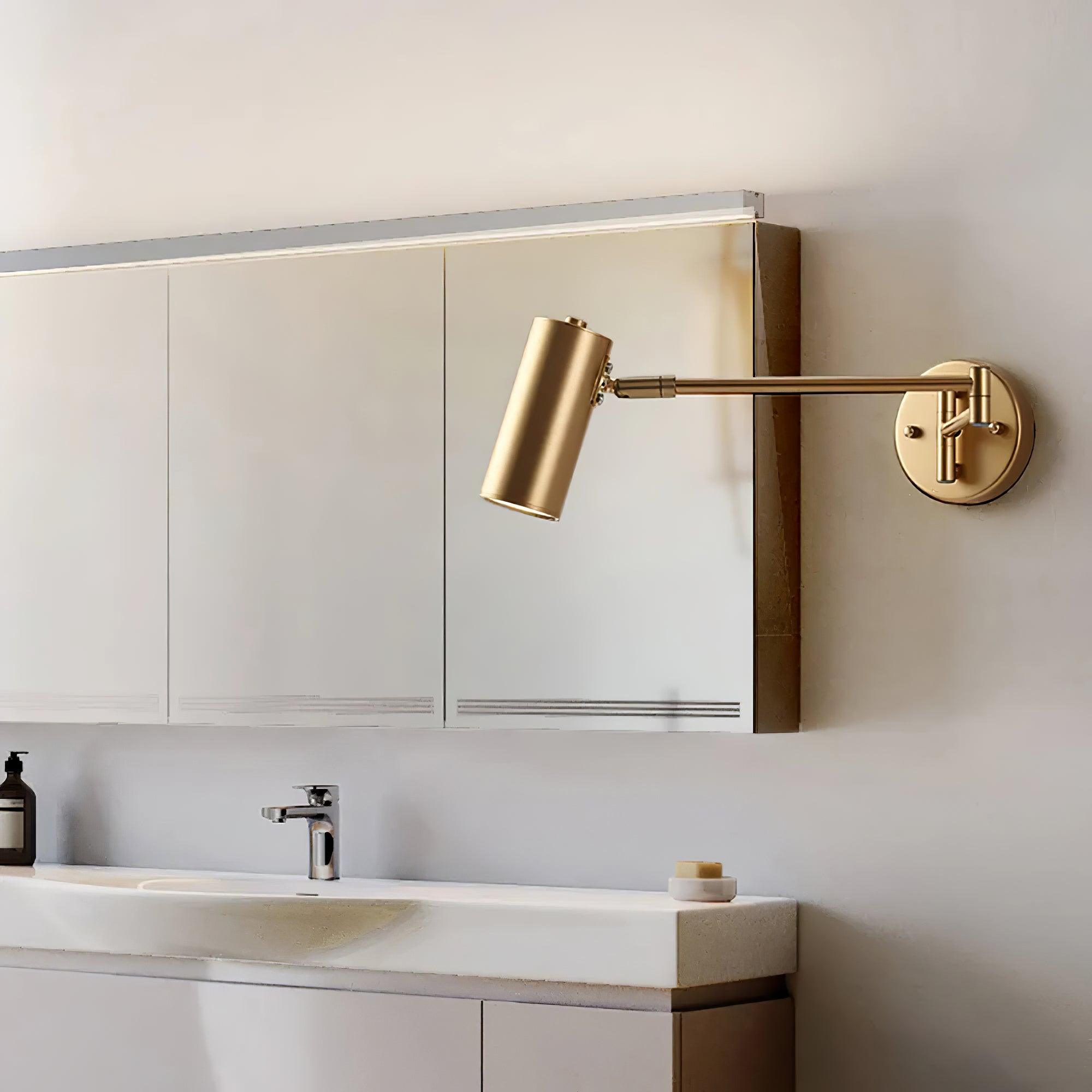Lustra Wall Sconce Brass Swing Arm Adjustable - Letslighting