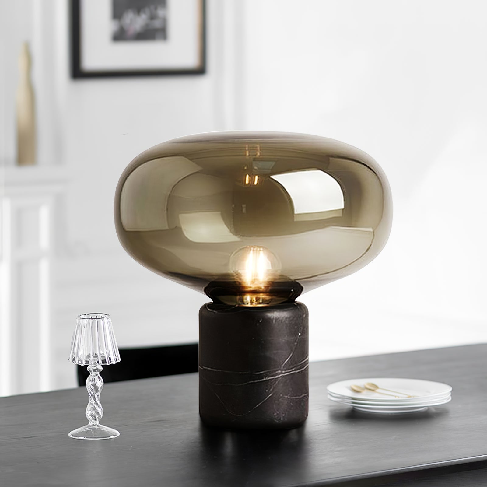 Rova Marble Industrial Table Lamp - Letslighting