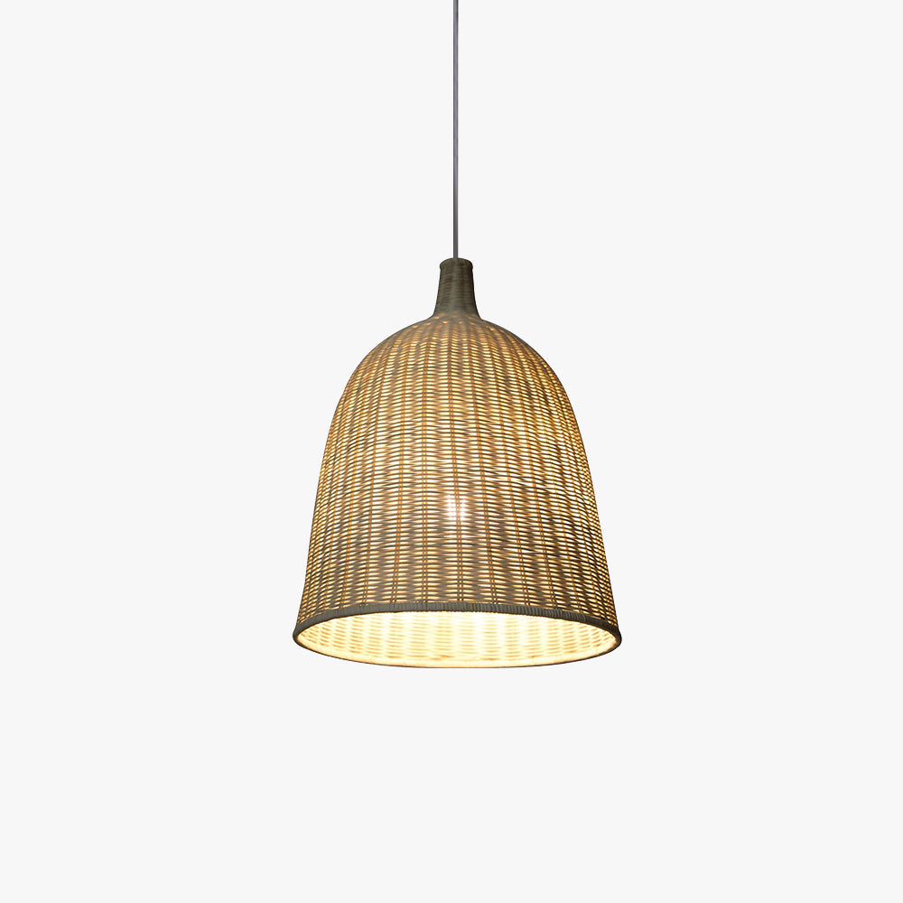 Muto Modern Rattan Pendant Light Over Dining Table/Bedroom