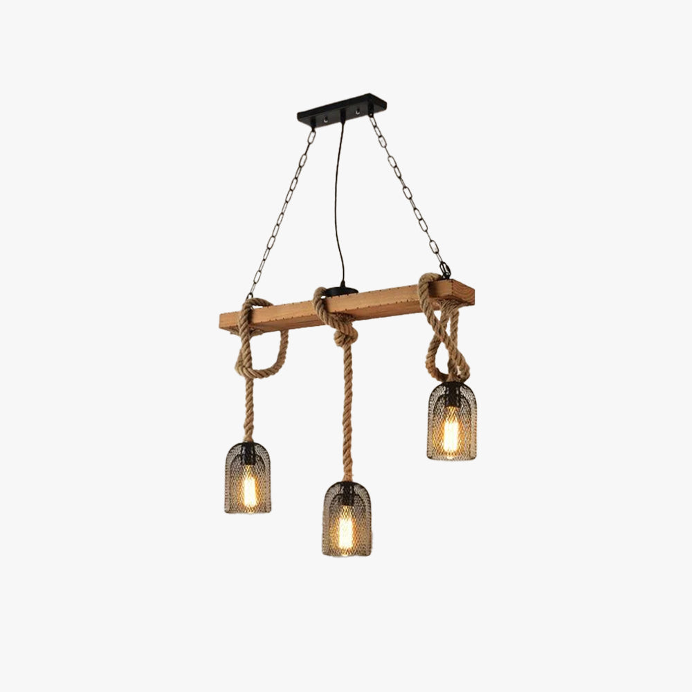 Epoch Minimalist LED Design Pendant Light Black Metal/Rope Bar/Cafe
