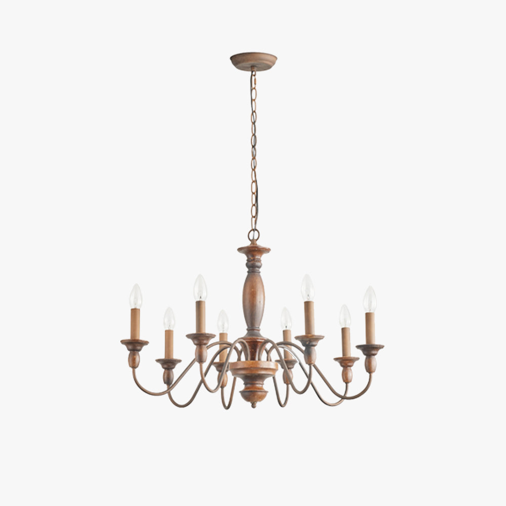Silva Industrial Design LED Indoor Pendant Light Brown Wood Metal Bedroom/Living Room/Kitchen Island