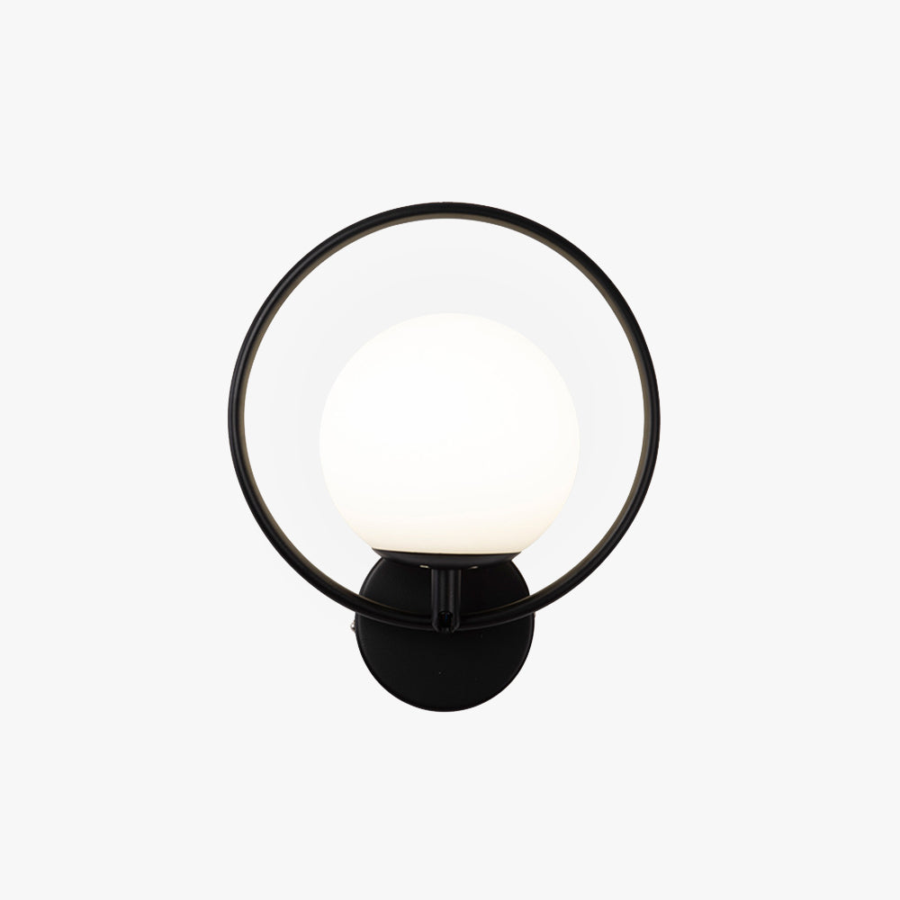 Valentina Modern LED Indoor Wall Lamp Black/Gold Glass Bedroom Hallway