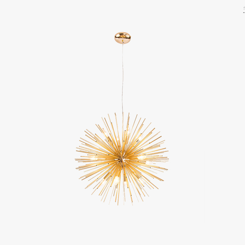 Arisha Modern LED Chandelier Gold Metal Dining/Living Room/Bedroom