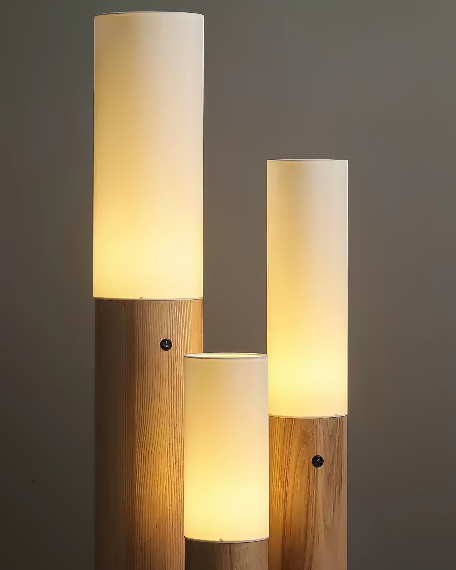 Vero Timber Column Floor Lamp - Letslighting