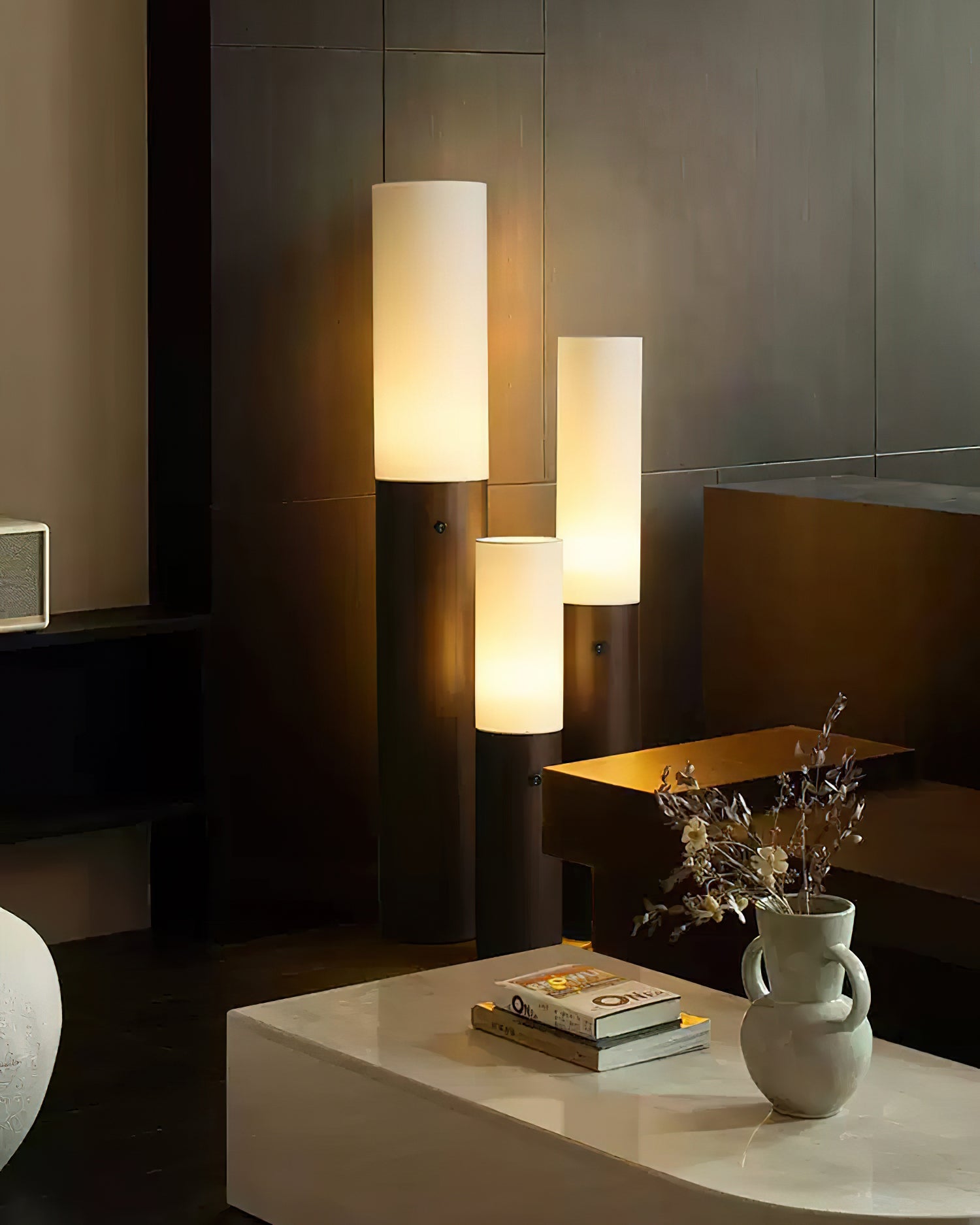 Vero Timber Column Floor Lamp - Letslighting