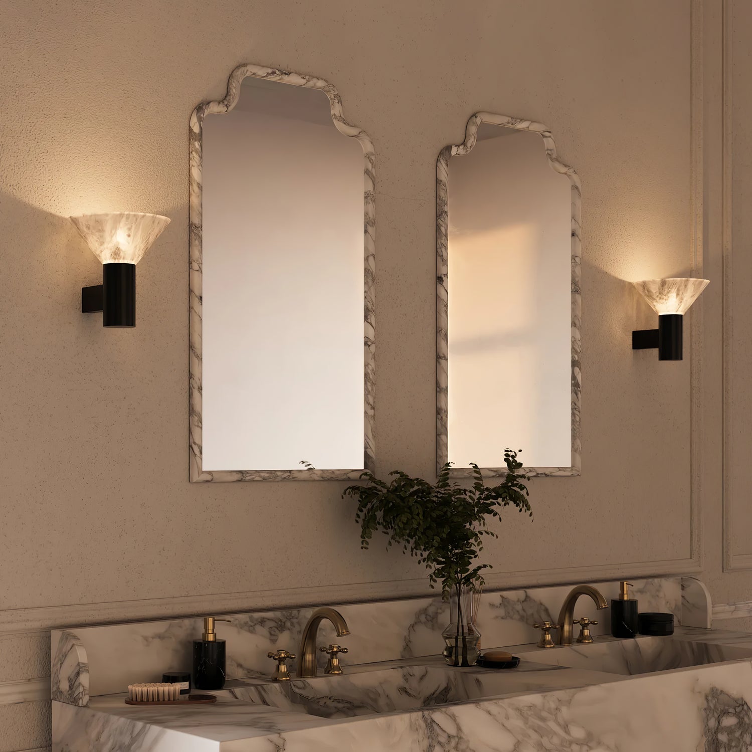 Eurnoria Cone Alabaster Wall Light - Neutralighting